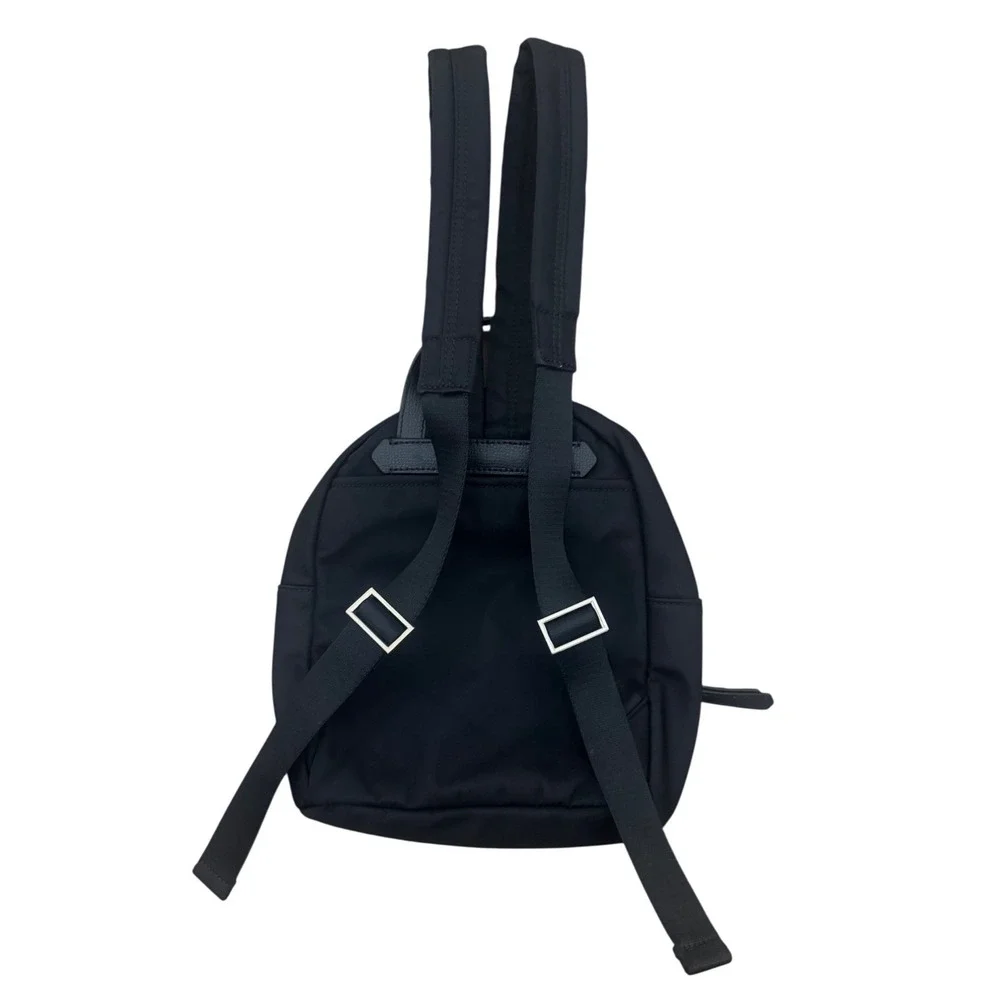 Kate Spade Black Nylon Mini‎ Backpack Spade Logo Zip Front Pocket